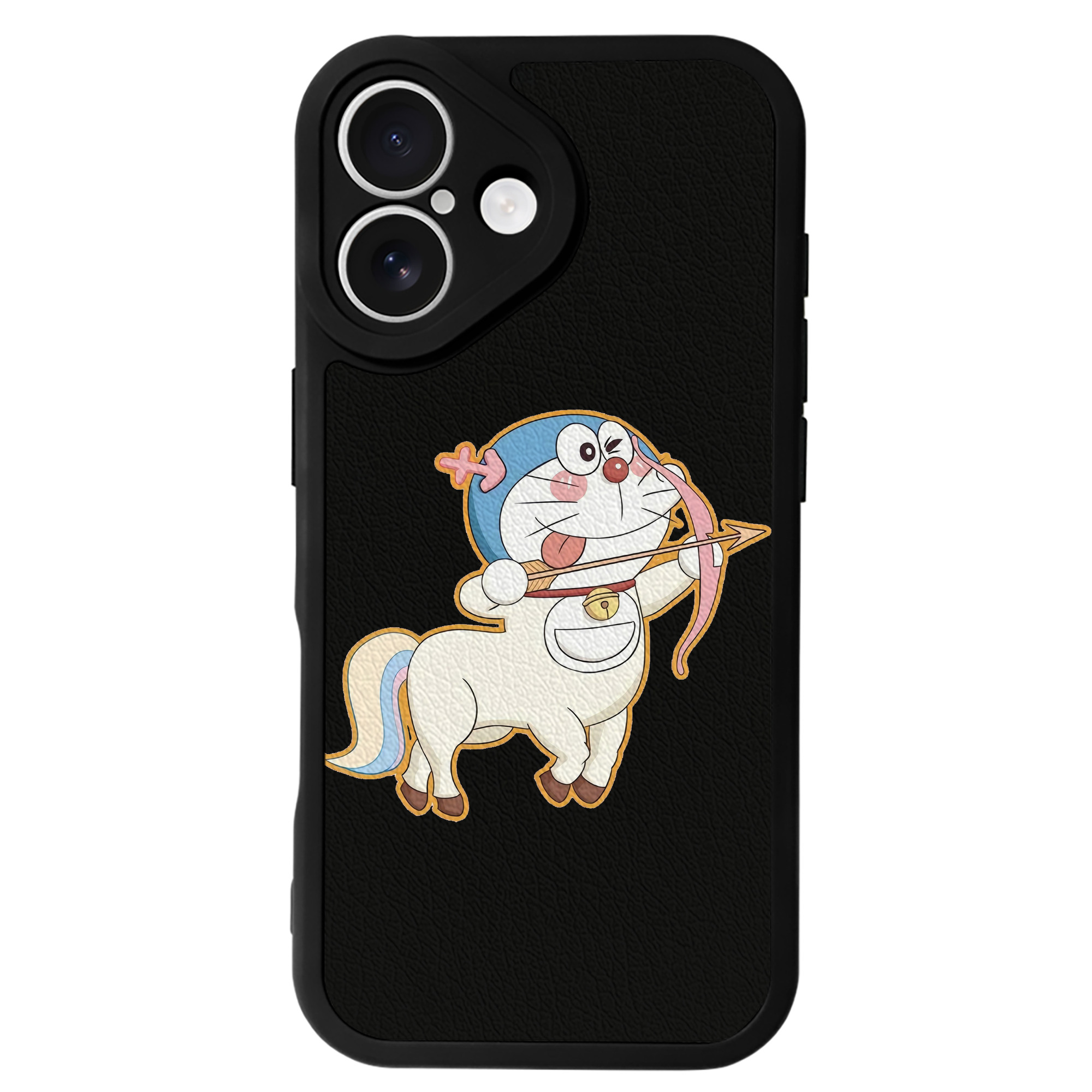 （画像用） ドラえもん Doraemon 【iPhone 16シリーズ対応】シリコンスマホケース（レザー調） 材質：シリコン